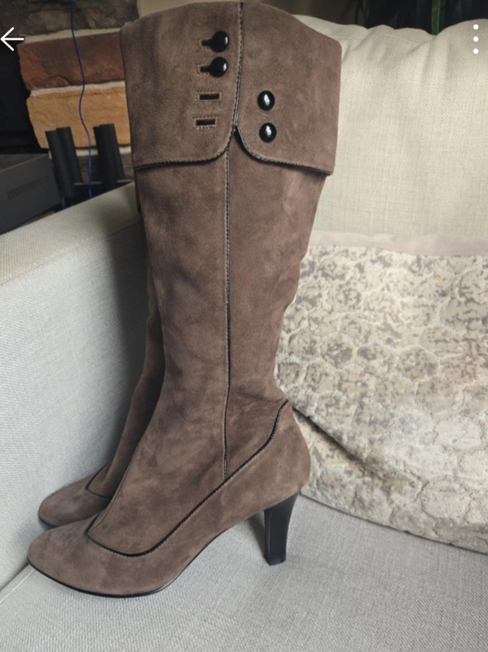 Womens Sofft Suede Dress Boots in Taupe
